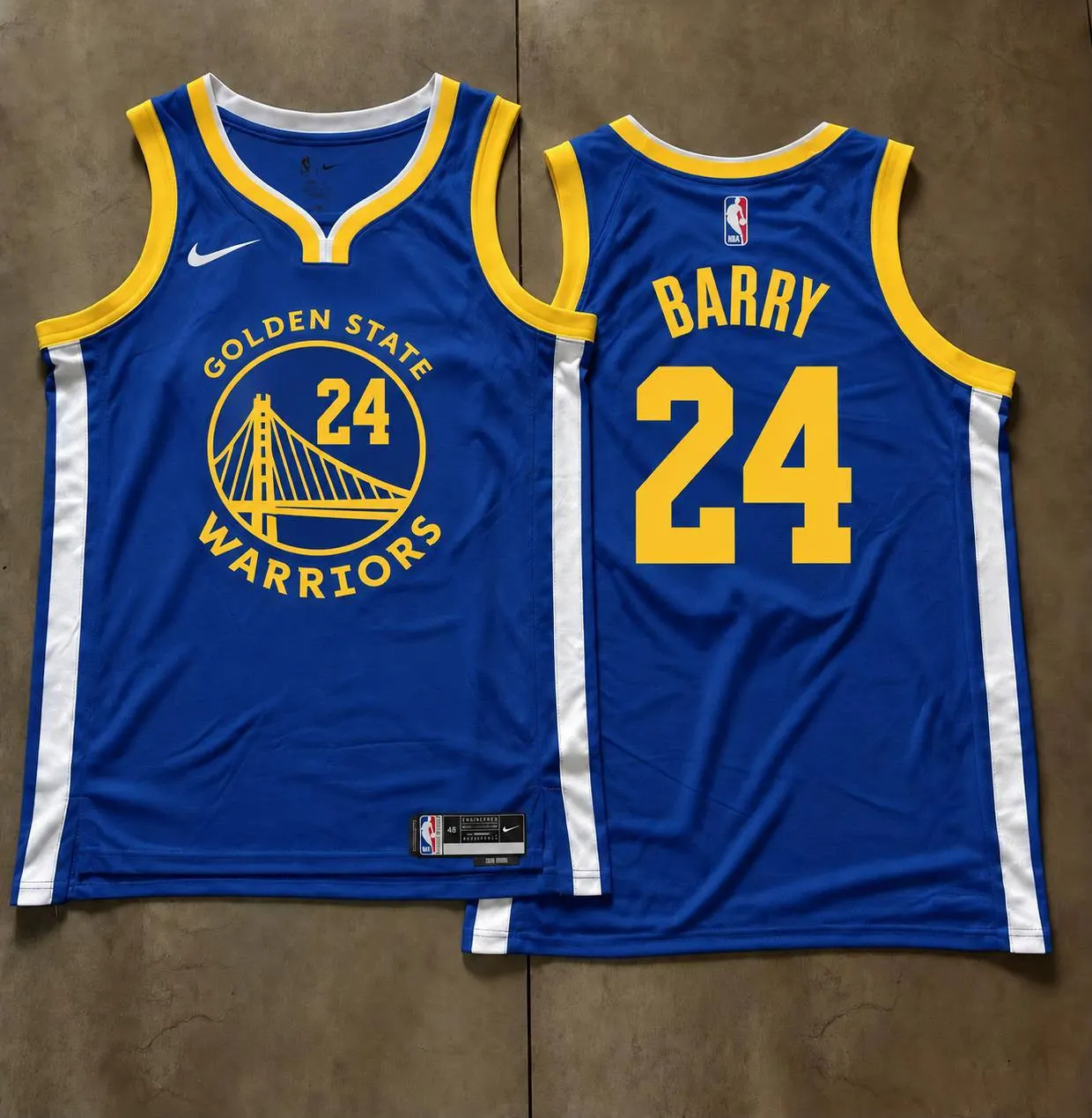 Golden State Warriors Rick Barry Blue Jersey