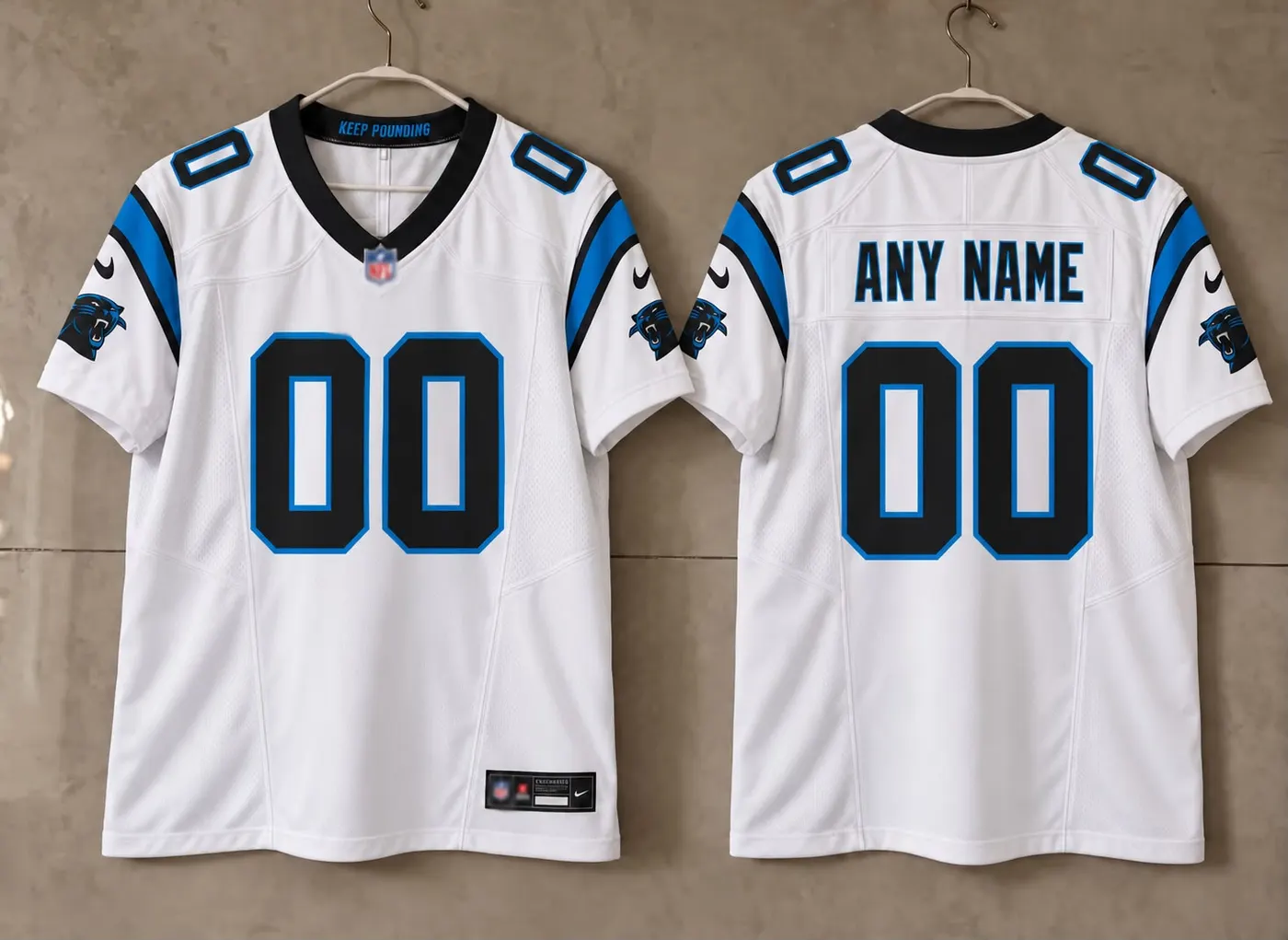 CAROLINA PANTHERS WHITE CUSTOM JERSEY