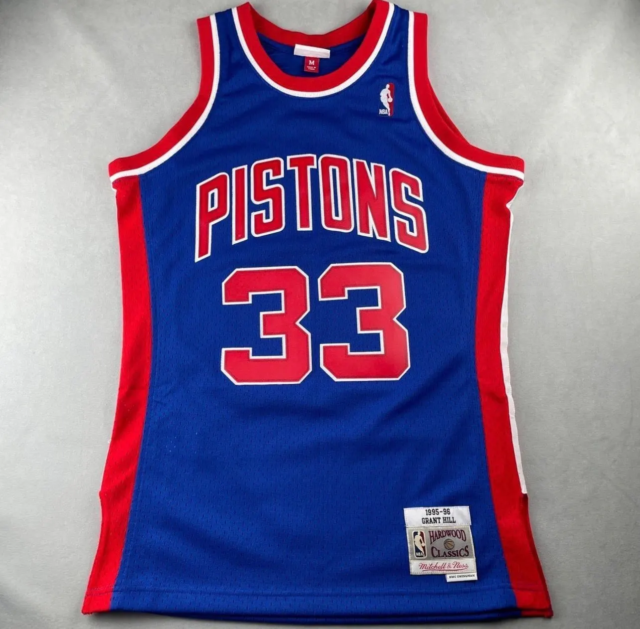 DETROIT PISTONS GRANT HILL BLUE VINTAGE JERSEY