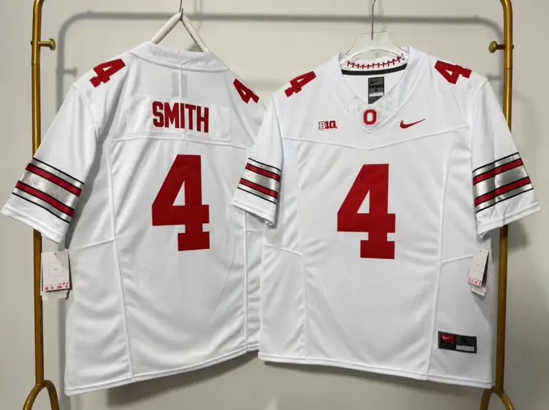 OHIO STATE BUCKEYES JEREMIAH SMITH WHITE JERSEY
