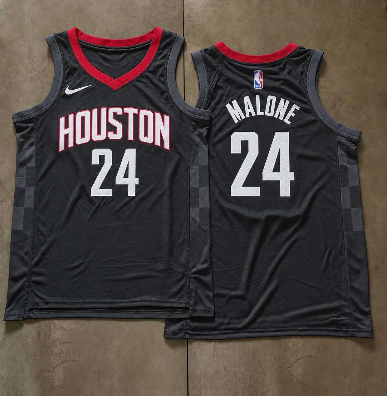 Houston Rockets Moses Malone Black Jersey