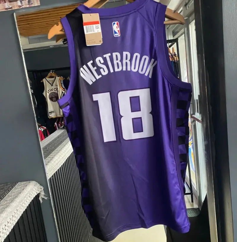 SACRAMENTO KINGS RUSSELL WESTBROOK PURPLE JERSEY