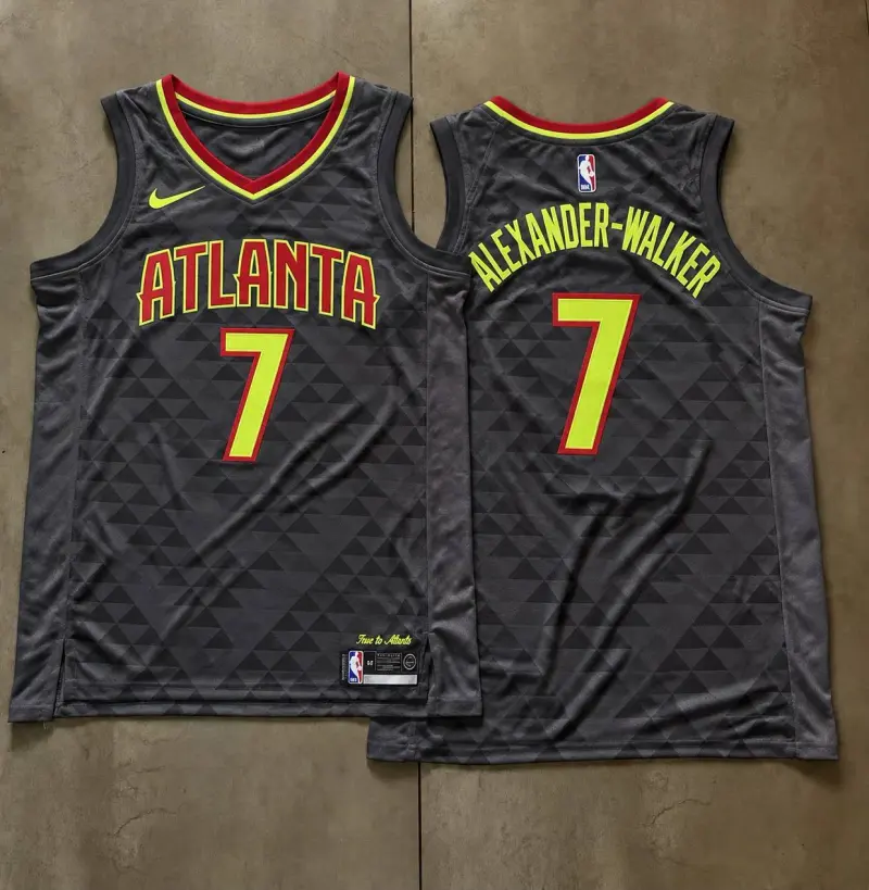 Atlanta Hawks Nickeil Alexander Walker Grey Jersey