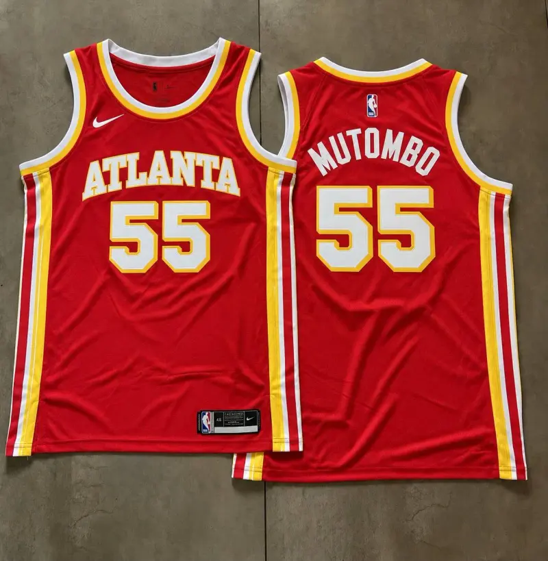 Atlanta Hawks Dikembe Mutombo Red Jersey