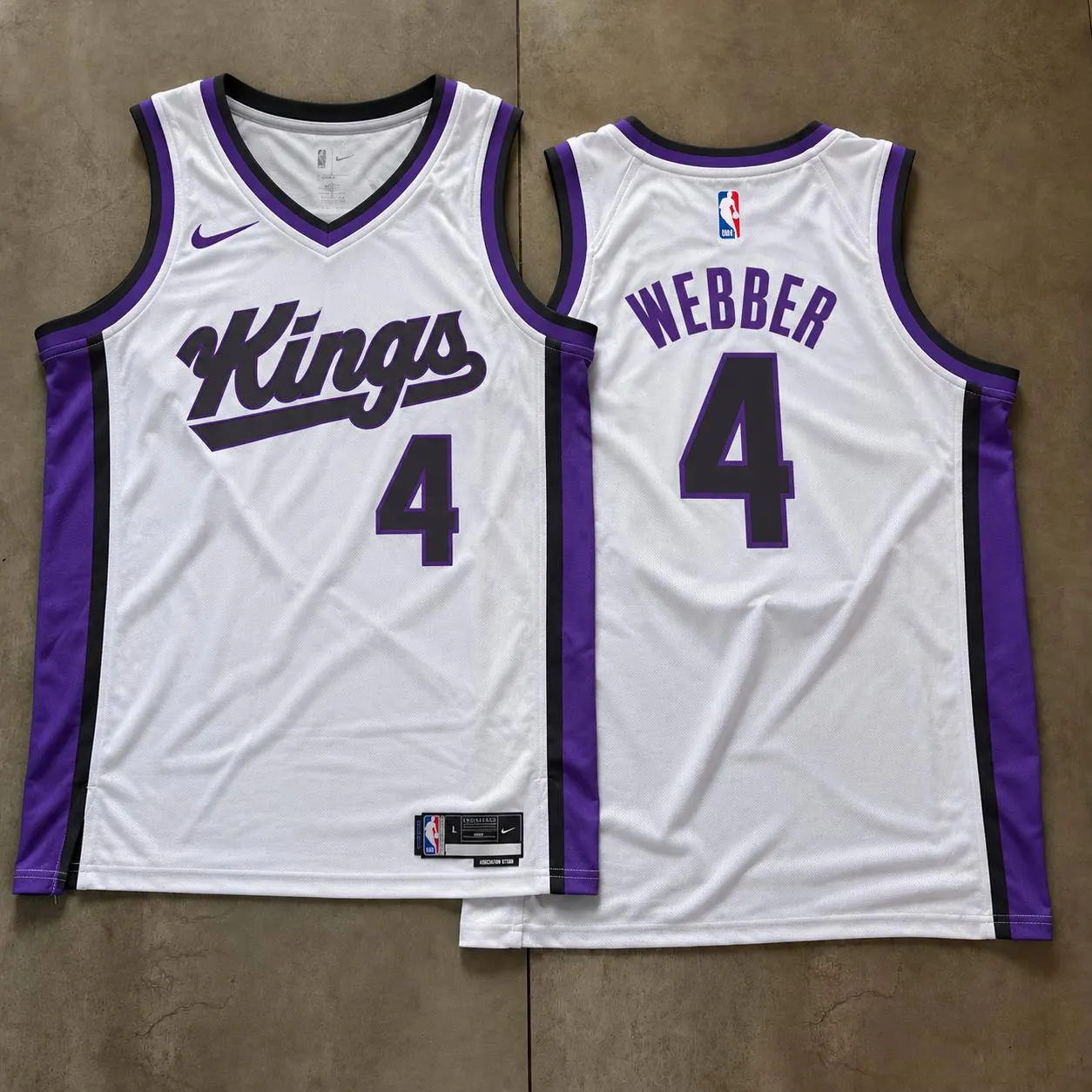 Sacramento Kings Chris Webber White Jersey
