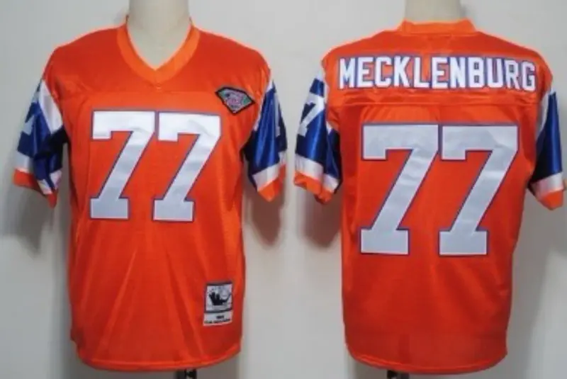 DENVER BRONCOS KARL MECKLENBURG ORANGE VINTAGE JERSEY