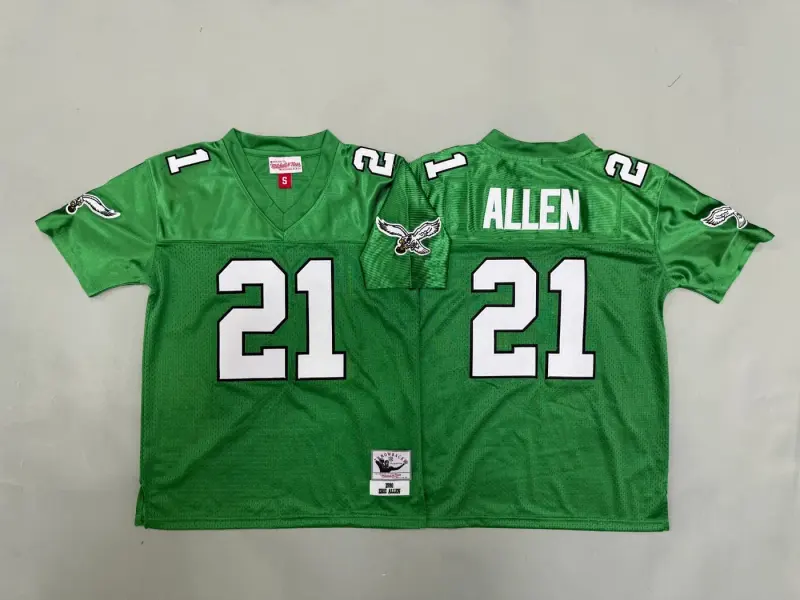 PHILADELPHIA EAGLES ERIC ALLEN VINTAGE GREEN JERSEY
