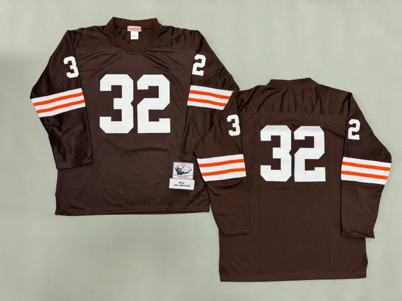 CLEVELAND BROWNS JIM BROWN BROWN VINTAGE JERSEYS