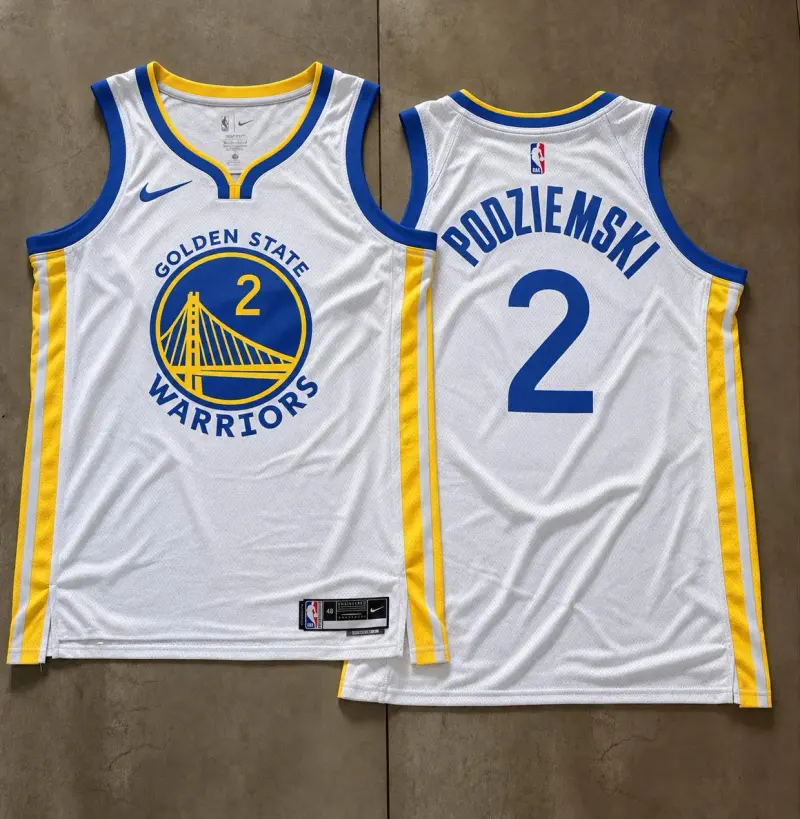 Golden State Warriors Brandin Podziemski White Jersey