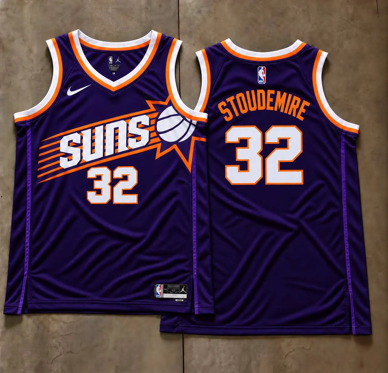 Phoenix Suns Amar'e Stoudemire Purple Sunburst Jersey