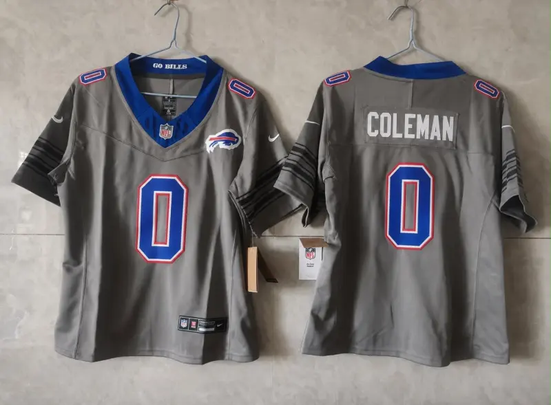 BUFFALO BILLS KEON COLEMAN GREY JERSEY