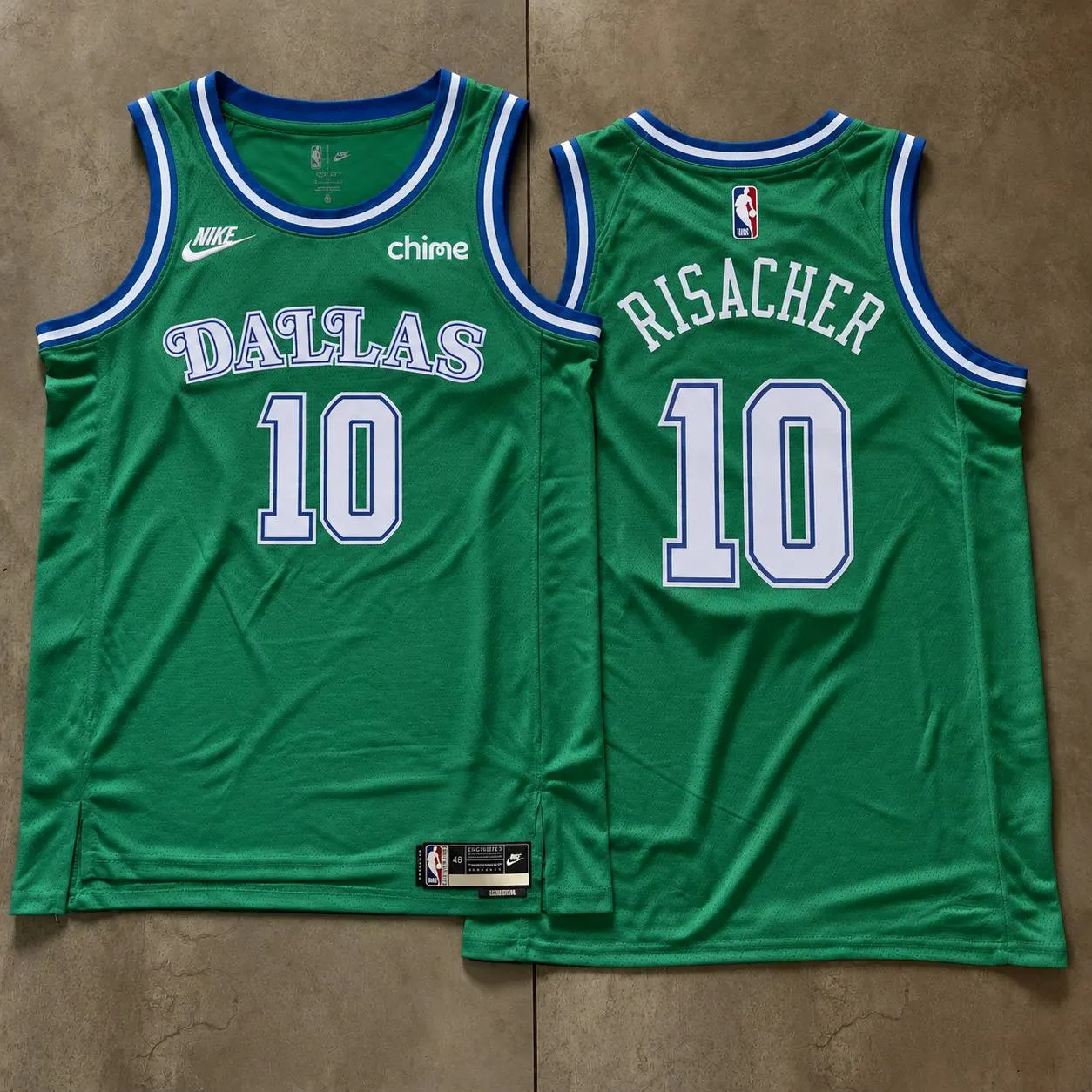 Dallas Mavericks Zaccharie Risacher Green Jersey