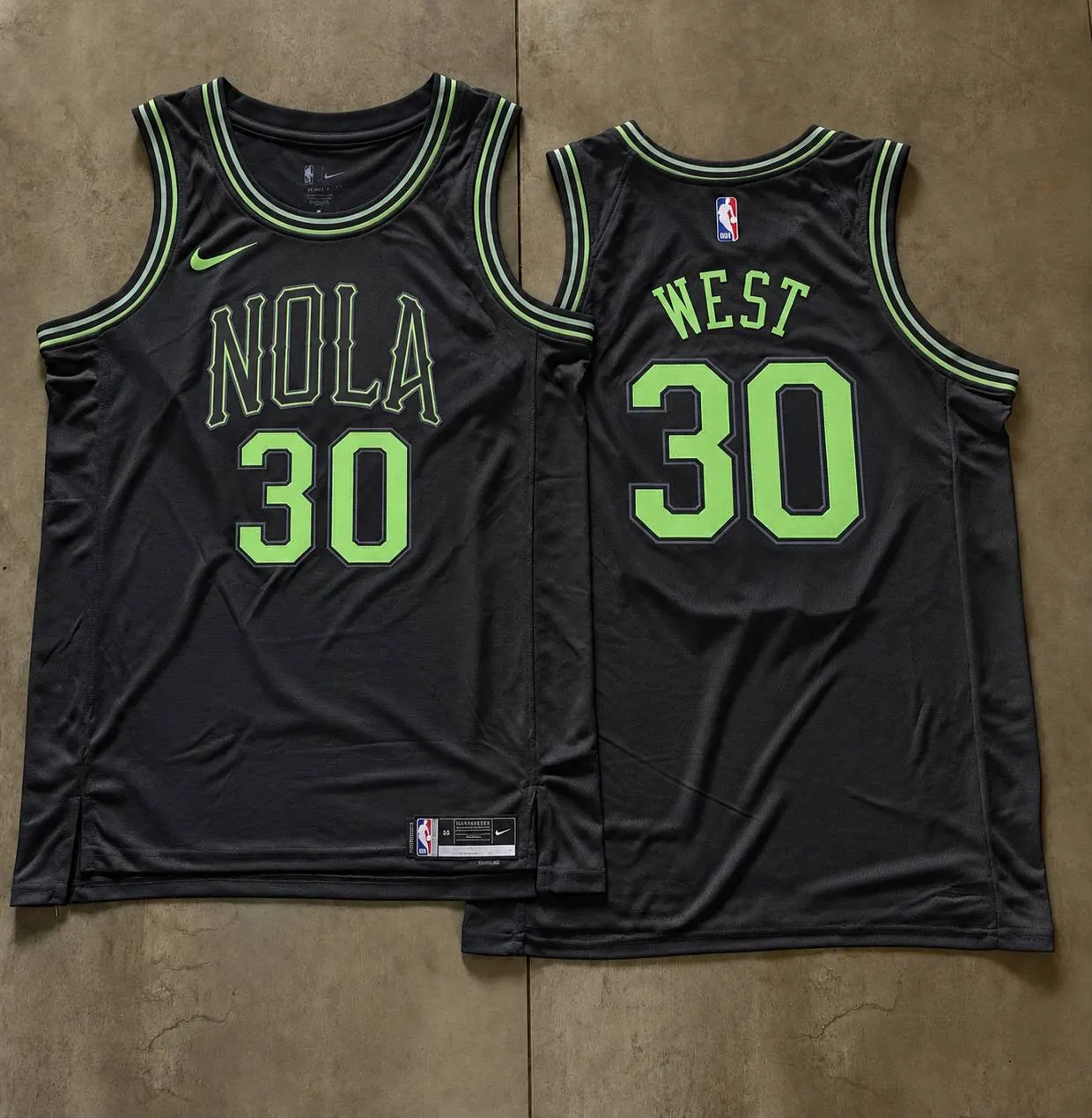 New Orleans Pelicans David West Black Jersey