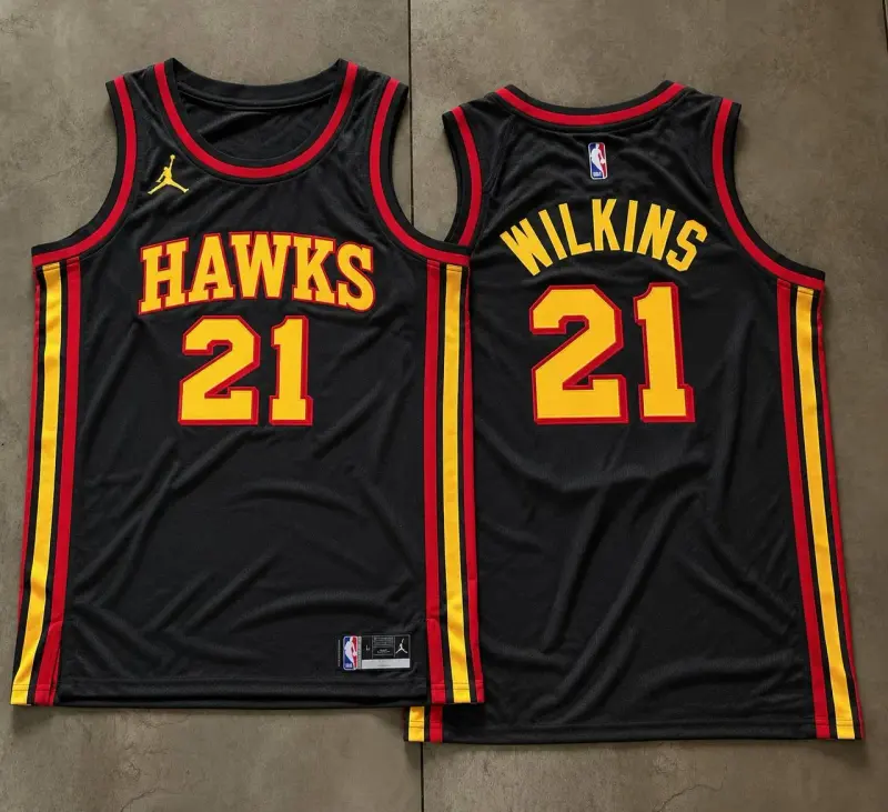 Atlanta Hawks Dominique Wilkins Black Jersey