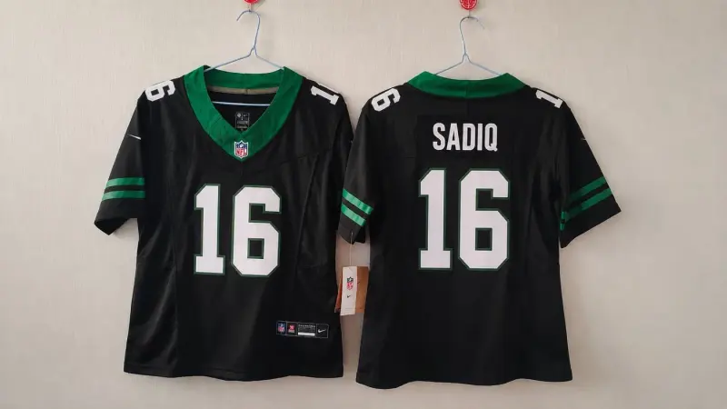 NEW YORK JETS KENYON SADIQ BLACK JERSEY