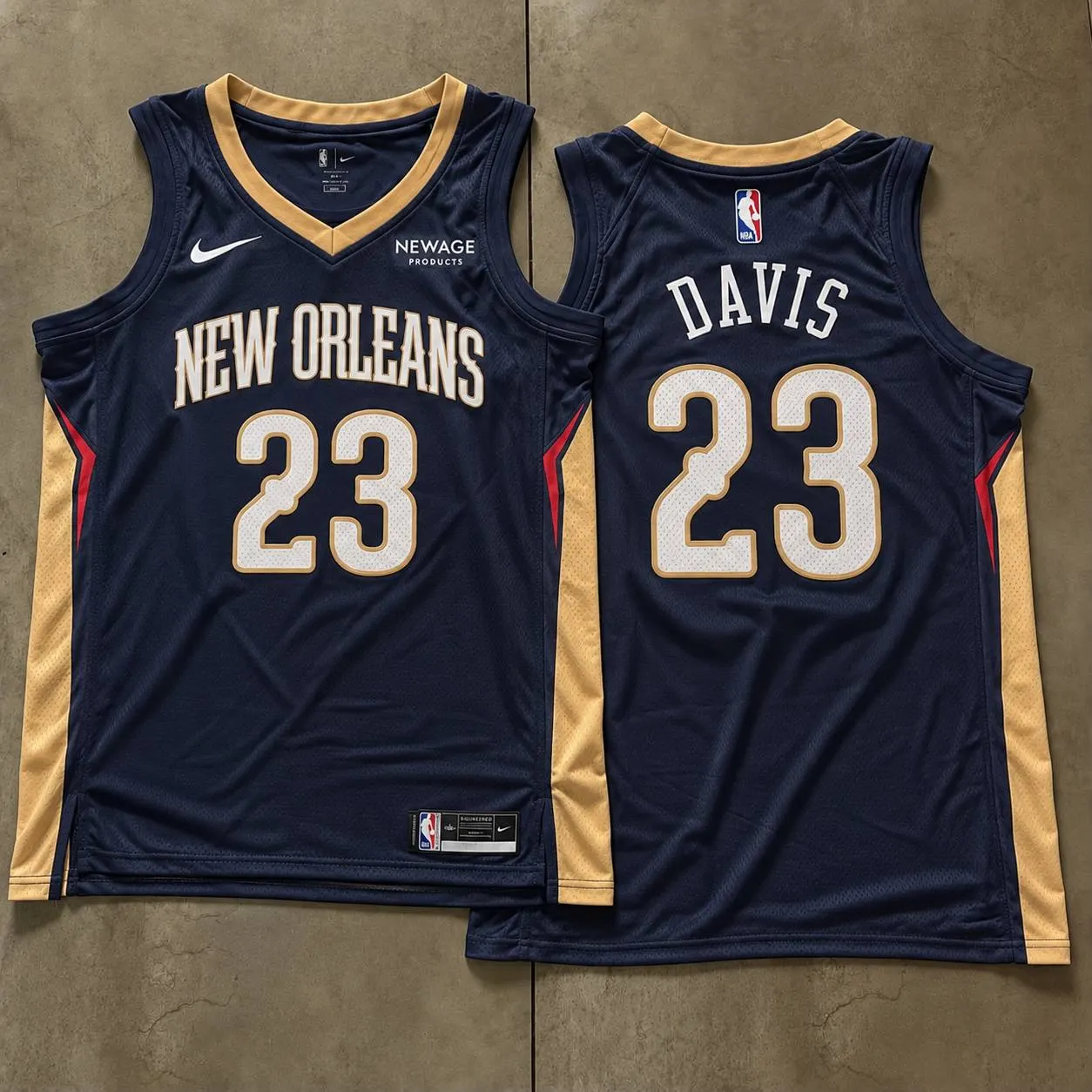 New Orleans Pelicans Anthony Davis Navy Jersey
