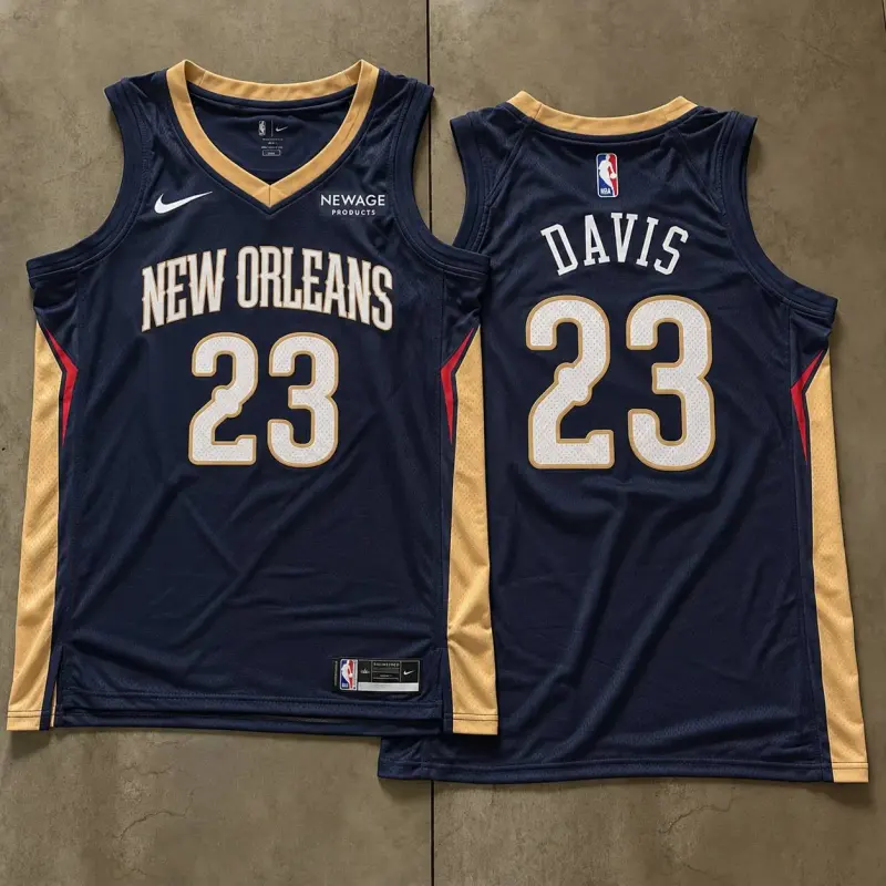 New Orleans Pelicans Anthony Davis Navy Jersey