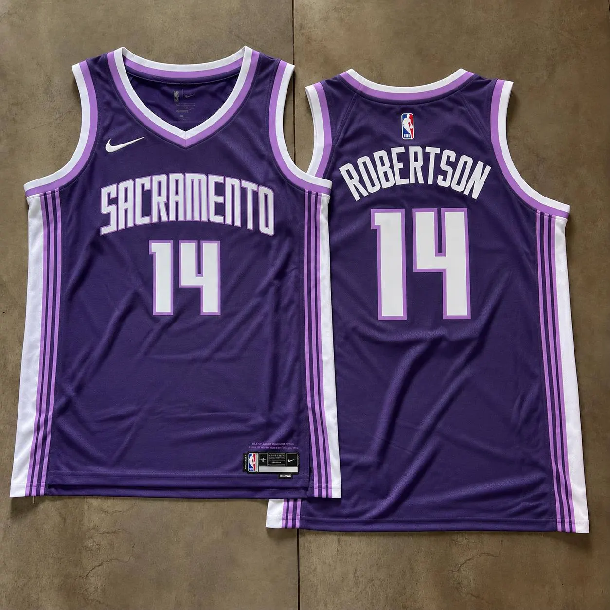 Sacramento Kings Oscar Robertson Purple Jersey
