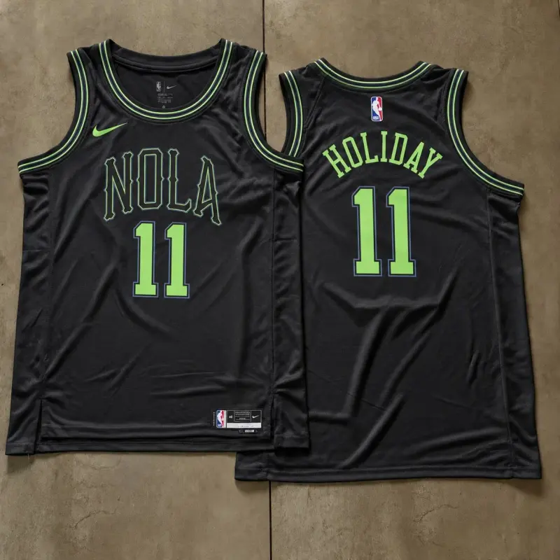 New Orleans Pelicans Jrue Holiday Black Jersey