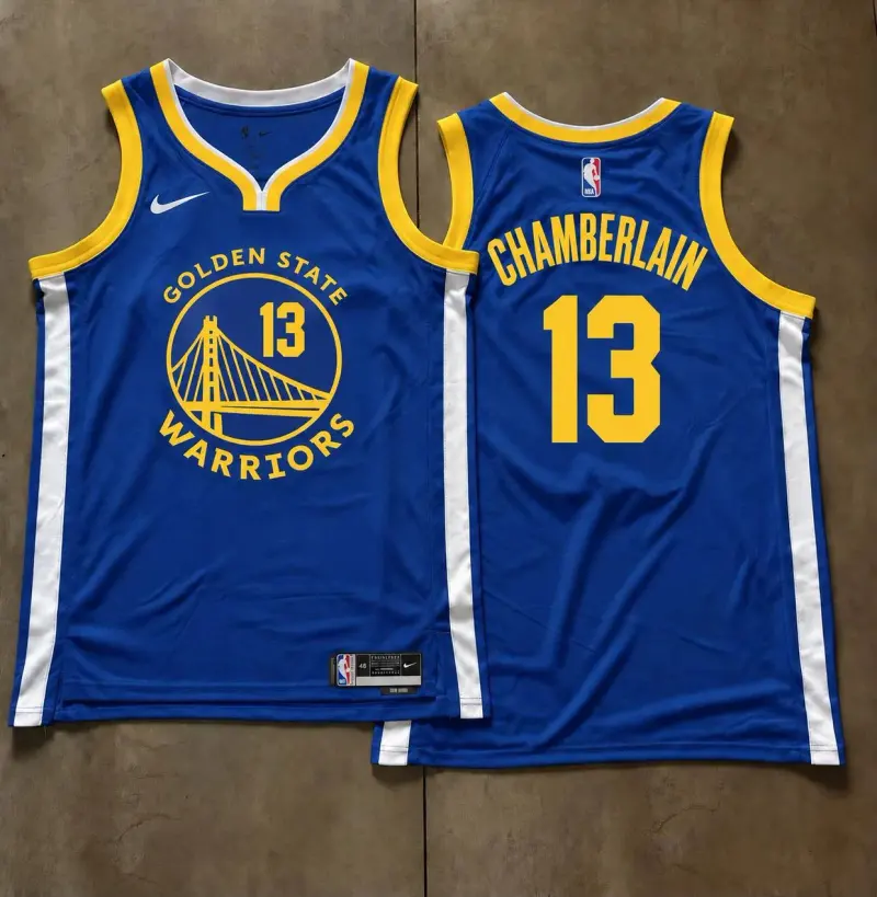 Golden State Warriors Wilt Chamberlain Blue Jersey