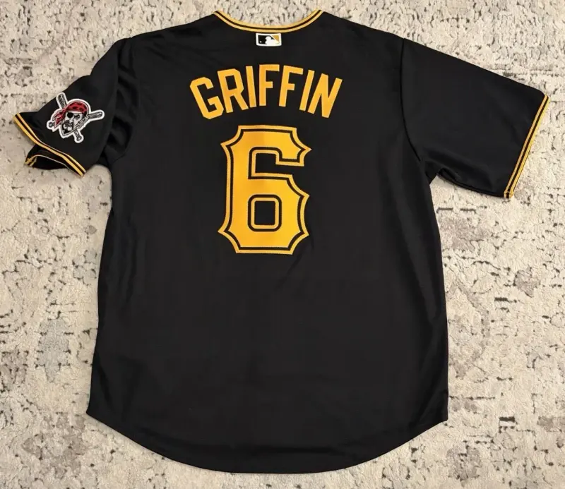 PITTSBURGH PIRATES KONNOR GRIFFIN BLACK JERSEY