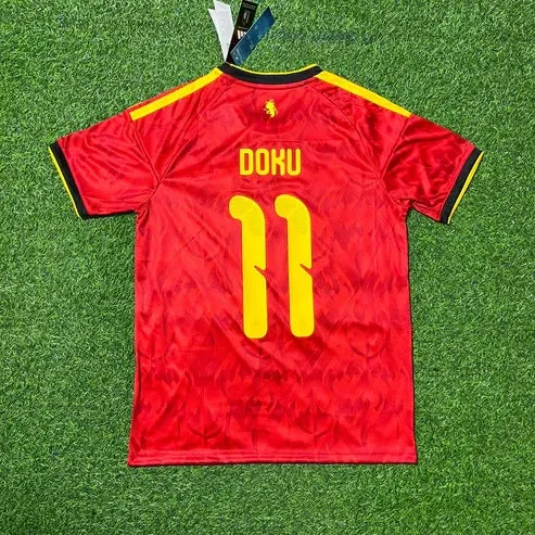 2026 WORLD CUP JEREMY DOKU TEAM BELGIUM RED JERSEY