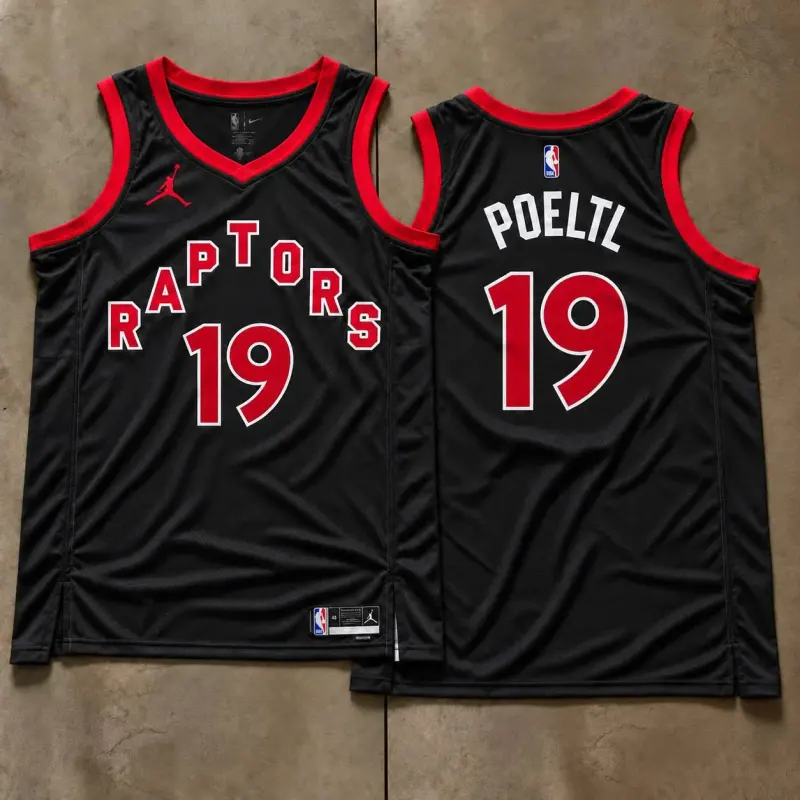 Toronto Raptors Jakob Poeltl Black Jersey