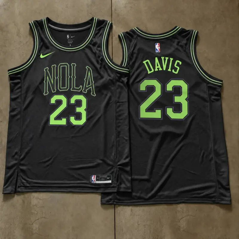 New Orleans Pelicans Anthony Davis Black Jersey