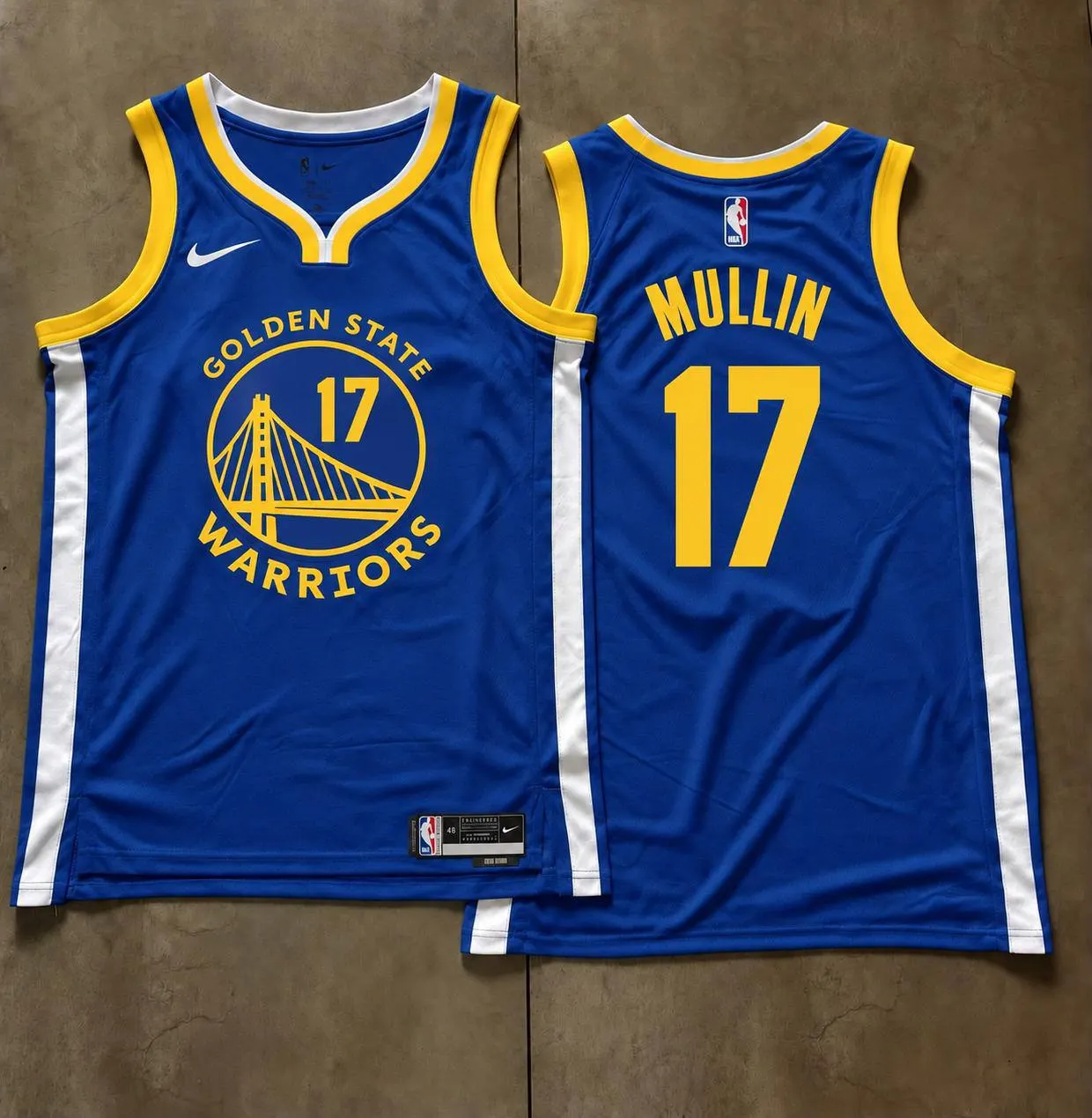 Golden State Warriors Chris Mullin Blue Jersey