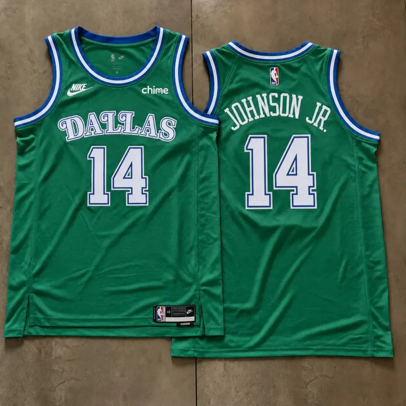 Dallas Mavericks Morez Johnson Jr. Green Jersey
