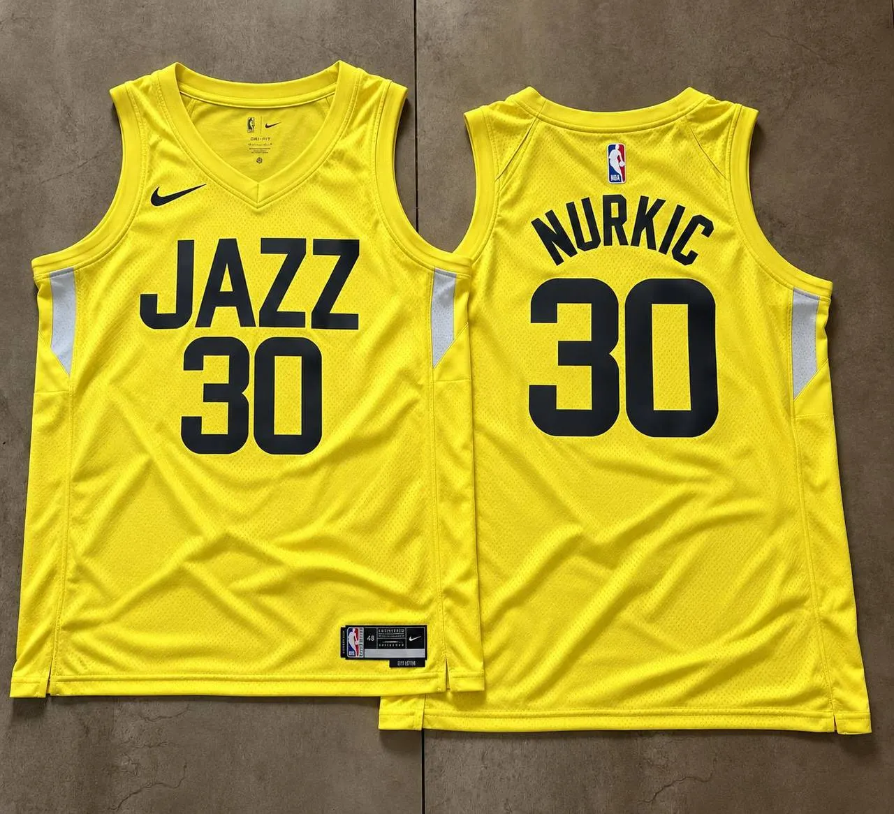 Utah Jazz Jusuf Nurkic Yellow Jersey