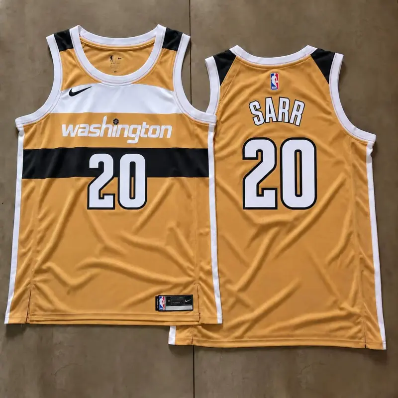 Washington Wizards Alex Sarr Gold Jersey