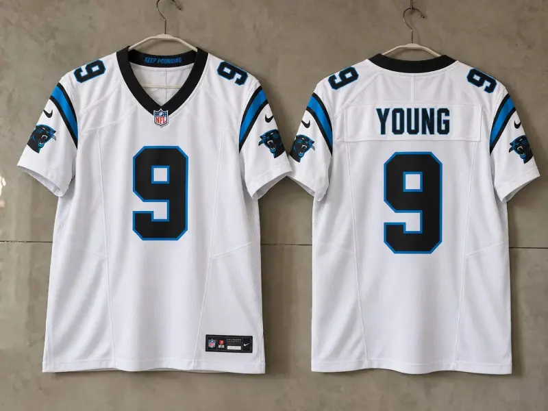 CAROLINA PANTHERS BRYCE YOUNG WHITE JERSEY