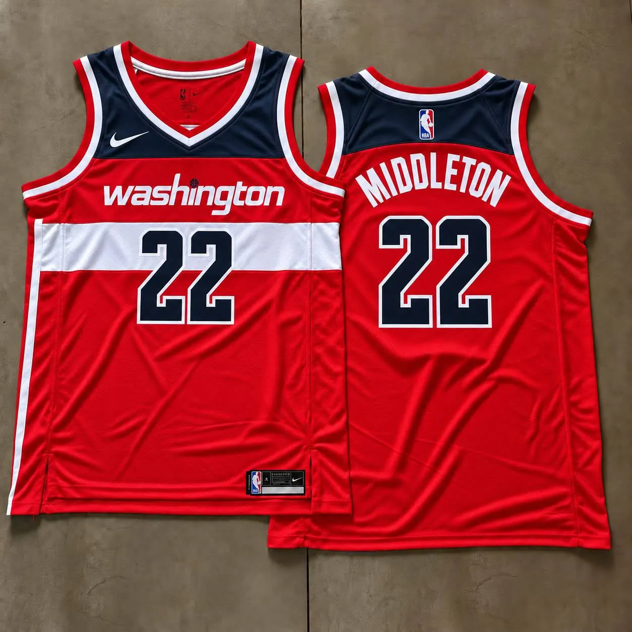 Washington Wizards Khris Middleton Red Washington Jersey