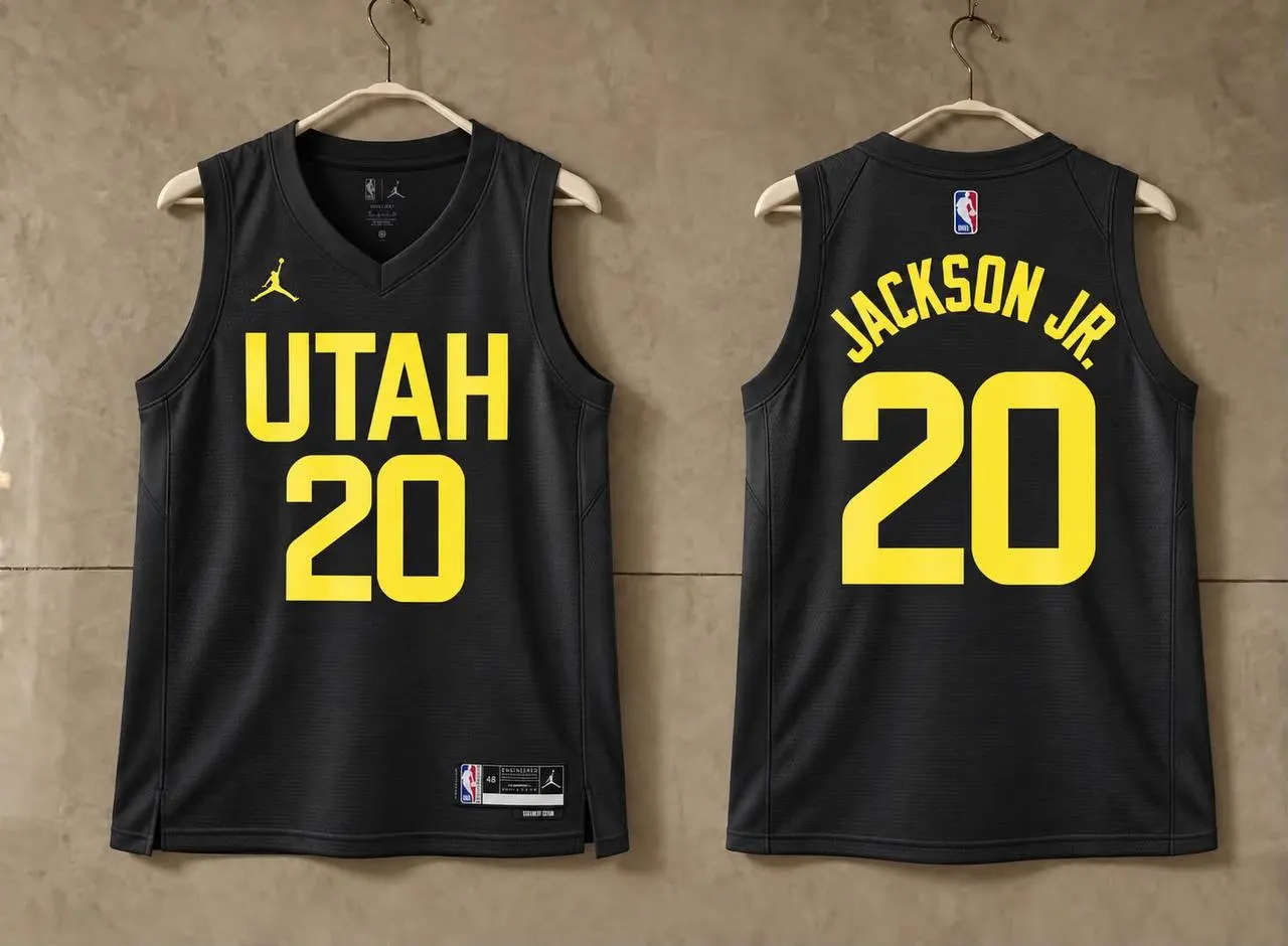Utah Jazz Jaren Jackson Jr. Black Jersey