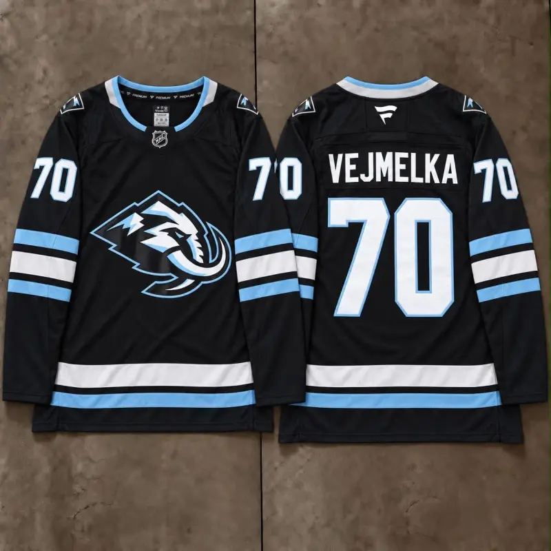 UTAH MAMMOTH KARL VEJMELKA BLACK JERSEY