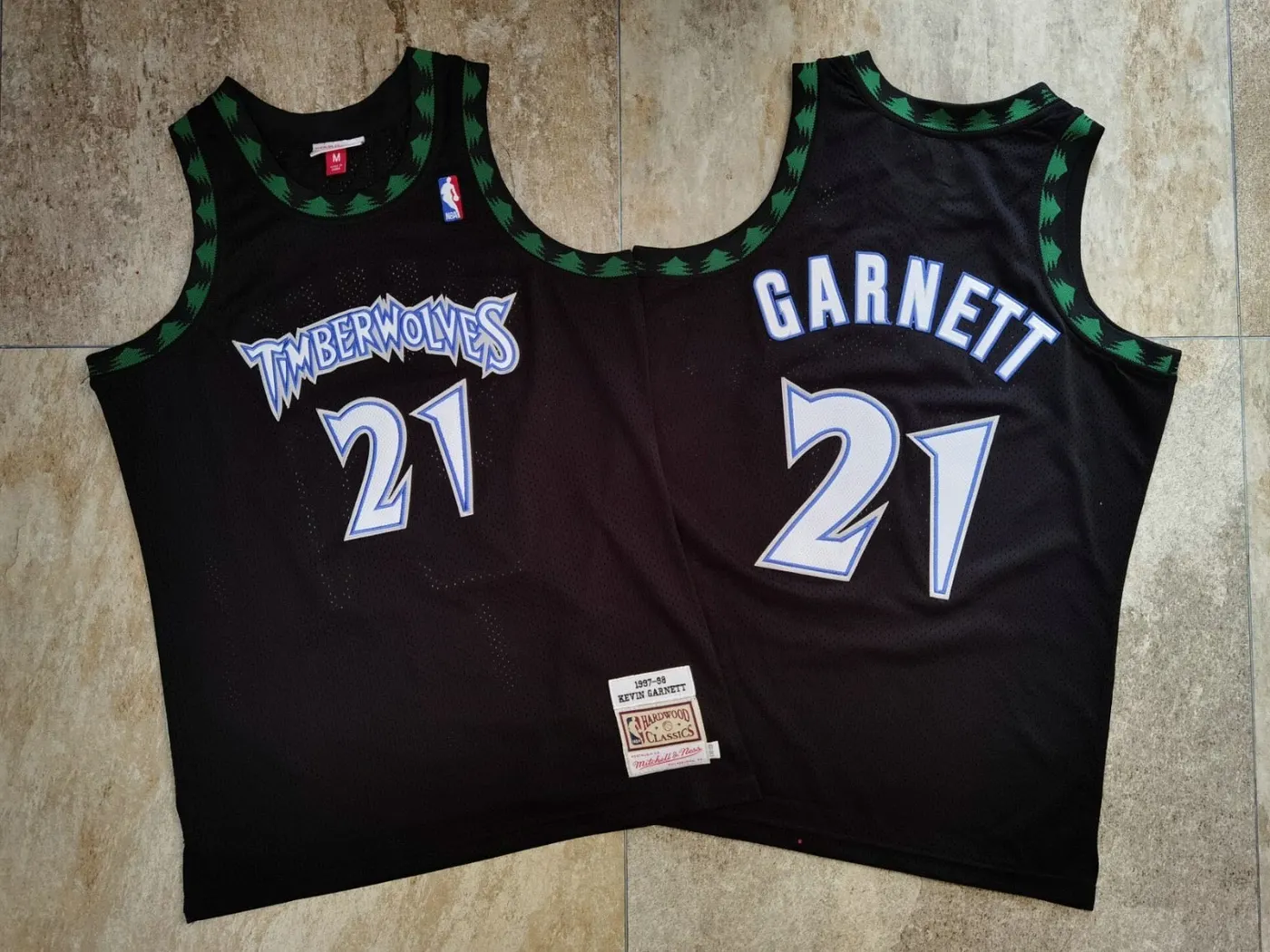 MINNESOTA TIMBERWOLVES KEVIN GARNETT BLACK JERSEY