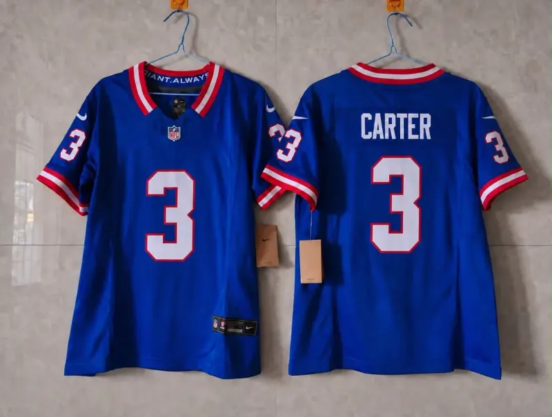 NEW YORK GIANTS ABDUL CARTER RETRO BLUE JERSEY