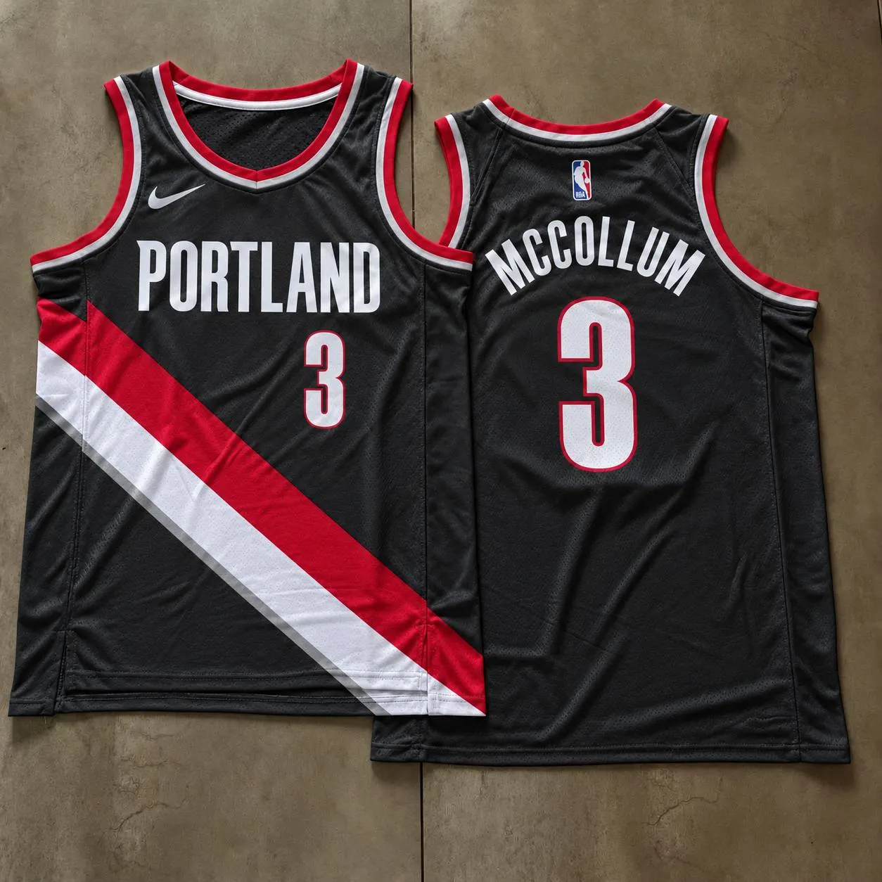 Portland Trail Blazers CJ McCollum Black Jersey