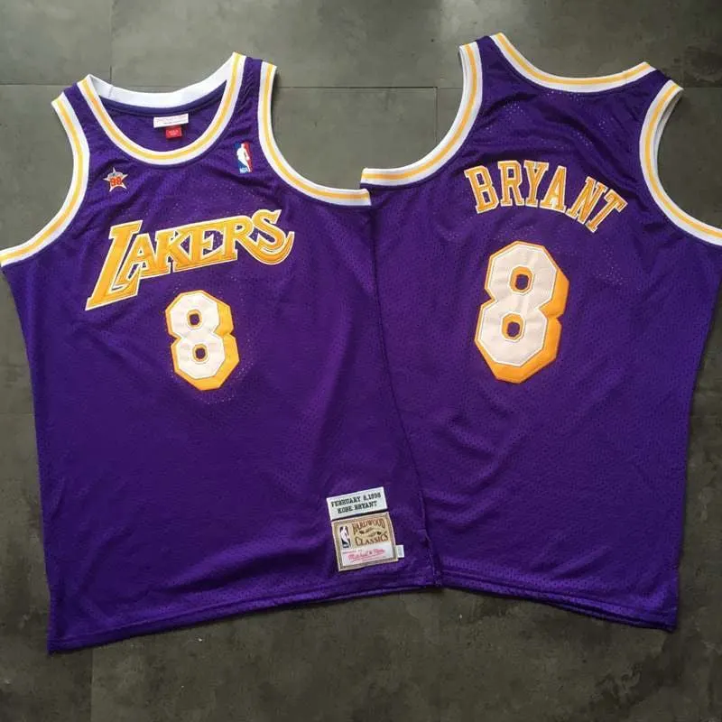 LOS ANGELES LAKERS KOBE BRYANT PURPLE JERSEY
