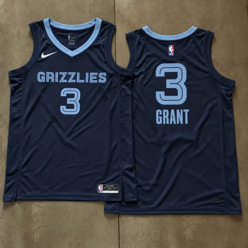 Memphis Grizzlies Jerami Grant Navy Jersey