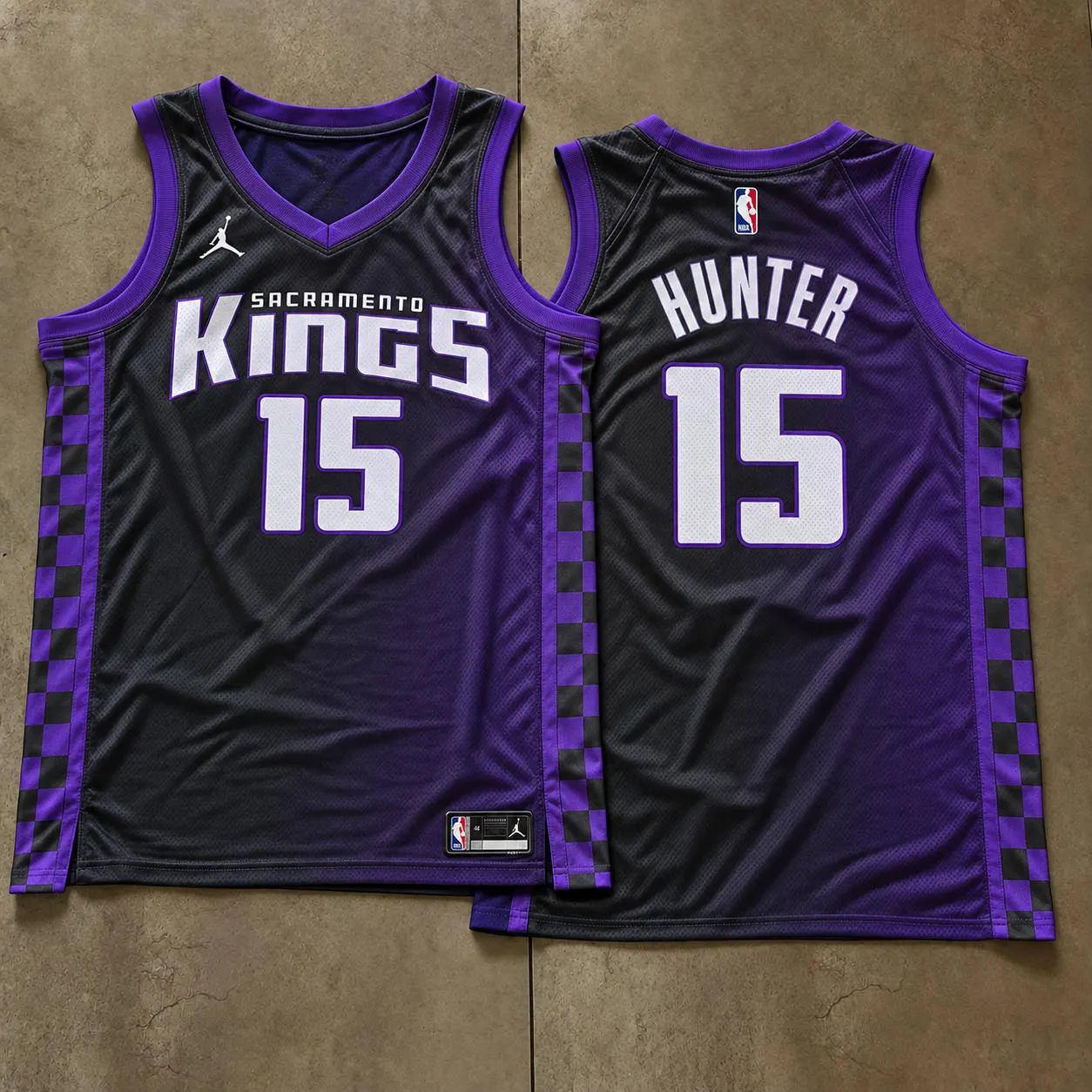 Sacramento Kings De'Andre Hunter Black And Purple Jersey