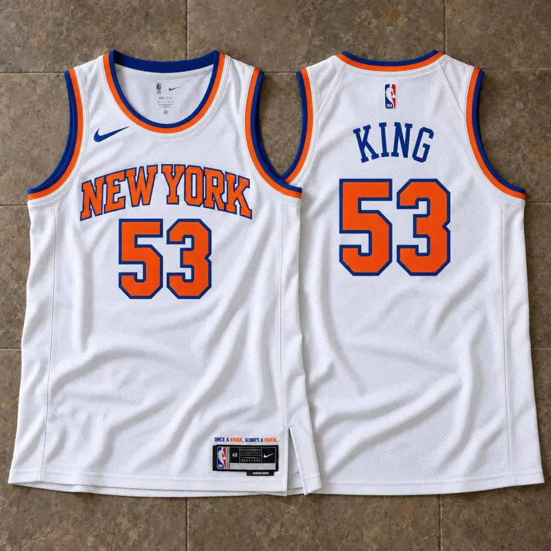 New York Knicks Bernard King White Jersey