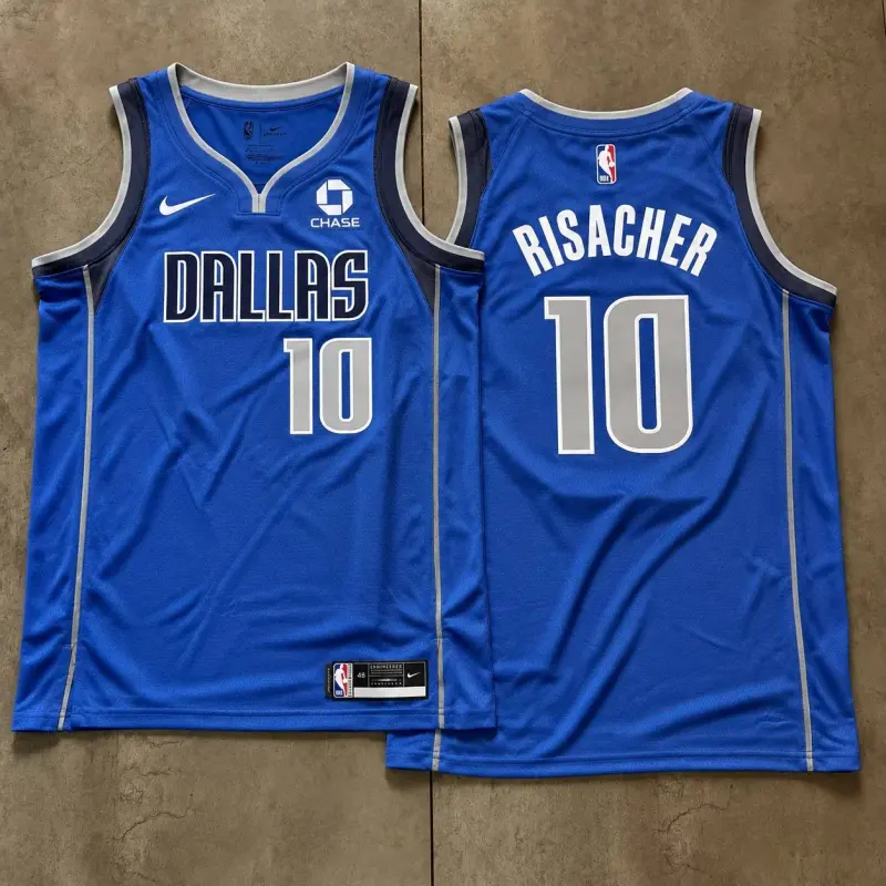 Dallas Mavericks Zaccharie Risacher Royal Blue Jersey