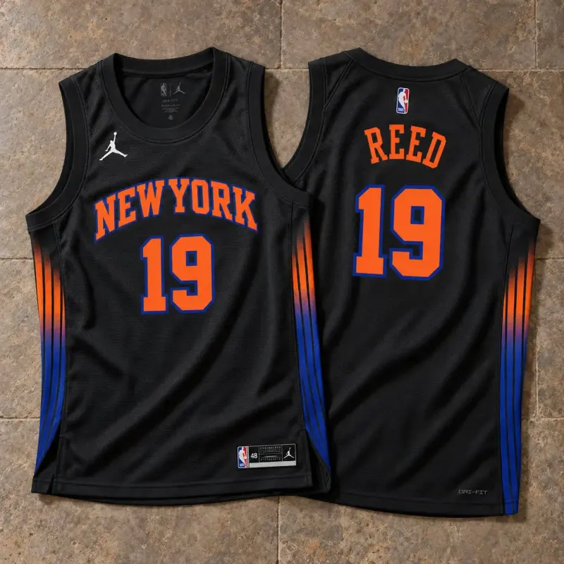 New York Knicks Willis Reed Black Jersey