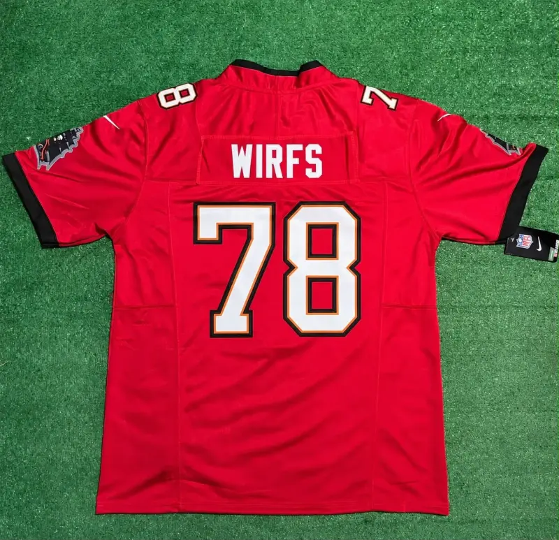 TAMPA BAY BUCCANEERS TRISTIAN WIRFS RED JERSEY