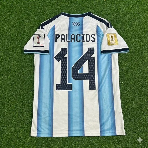 2026 WORLD CUP EXEQUIEL PALACIOS TEAM ARGENTINA BLUE JERSEY