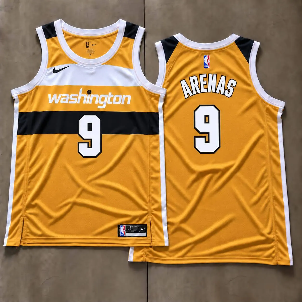 Washington Wizards Gilbert Arenas Gold Jersey