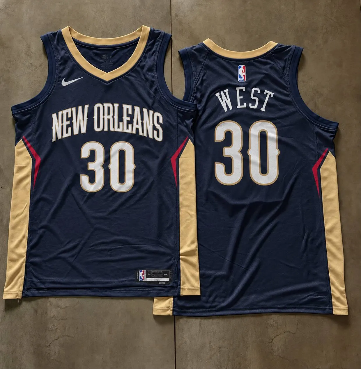 New Orleans Pelicans David West Navy Jersey