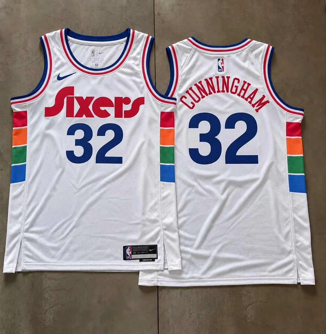 White and Multicolor